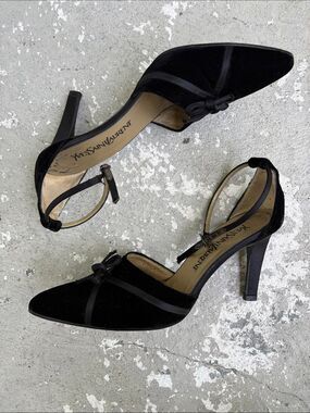 Yves Saint Laurent velvet and satin heels